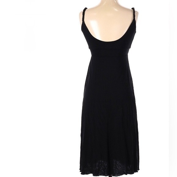 Gap black twist strap scoop back midi dress size small - Picture 3 of 5